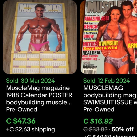 Vintage MuscleMag Calendar Poster / 1992 - Picture 7 of 7